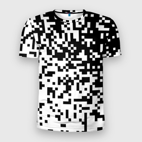 Мужская футболка 3D Slim с принтом Камуфляж городской в Новосибирске, 100% полиэстер с улучшенными характеристиками | приталенный силуэт, круглая горловина, широкие плечи, сужается к линии бедра | Тематика изображения на принте: 