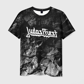 Мужская футболка 3D с принтом Judas Priest black graphite в Санкт-Петербурге, 100% полиэфир | прямой крой, круглый вырез горловины, длина до линии бедер | Тематика изображения на принте: 