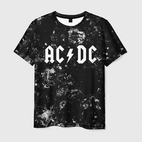 Мужская футболка 3D с принтом AC DC black ice в Санкт-Петербурге, 100% полиэфир | прямой крой, круглый вырез горловины, длина до линии бедер | Тематика изображения на принте: 