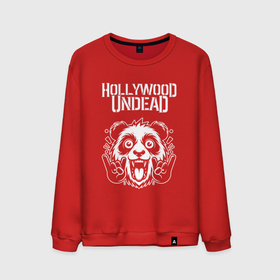 Мужской свитшот хлопок с принтом Hollywood Undead rock panda в Курске, 100% хлопок |  | Тематика изображения на принте: 