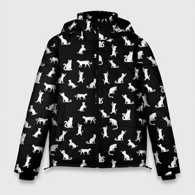 Мужская зимняя куртка 3D с принтом Covered in cats в Петрозаводске, верх — 100% полиэстер; подкладка — 100% полиэстер; утеплитель — 100% полиэстер | длина ниже бедра, свободный силуэт Оверсайз. Есть воротник-стойка, отстегивающийся капюшон и ветрозащитная планка. 

Боковые карманы с листочкой на кнопках и внутренний карман на молнии. | 