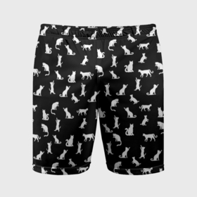 Мужские шорты спортивные с принтом Covered in cats в Тюмени,  |  | Тематика изображения на принте: 