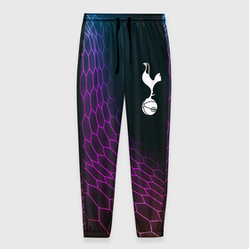 Мужские брюки 3D с принтом Tottenham футбольная сетка , 100% полиэстер | манжеты по низу, эластичный пояс регулируется шнурком, по бокам два кармана без застежек, внутренняя часть кармана из мелкой сетки | 