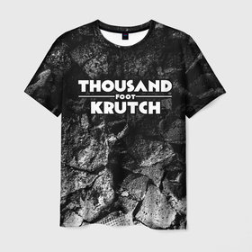 Мужская футболка 3D с принтом Thousand Foot Krutch black graphite , 100% полиэфир | прямой крой, круглый вырез горловины, длина до линии бедер | 