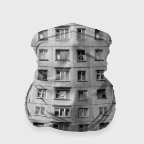 Бандана-труба 3D с принтом Эстетика хрущёвки в Новосибирске, 100% полиэстер, ткань с особыми свойствами — Activecool | плотность 150‒180 г/м2; хорошо тянется, но сохраняет форму | 