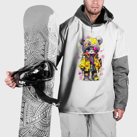 Накидка на куртку 3D с принтом Медвежонок аниме в стиле pop art , 100% полиэстер |  | 