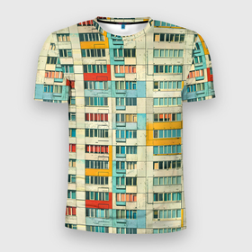 Мужская футболка 3D Slim с принтом Яркая панелька в Санкт-Петербурге, 100% полиэстер с улучшенными характеристиками | приталенный силуэт, круглая горловина, широкие плечи, сужается к линии бедра | 