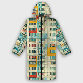 Мужской дождевик 3D с принтом Яркая панелька в Новосибирске,  |  | 