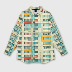 Мужская рубашка oversize 3D с принтом Яркая панелька в Санкт-Петербурге,  |  | Тематика изображения на принте: 