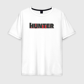 Мужская футболка хлопок Oversize с принтом Hunter в Санкт-Петербурге, 100% хлопок | свободный крой, круглый ворот, “спинка” длиннее передней части | Тематика изображения на принте: 