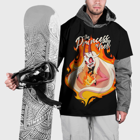 Накидка на куртку 3D с принтом The princess of hell Hazbin Hotel , 100% полиэстер |  | Тематика изображения на принте: 