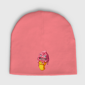 Мужская шапка демисезонная с принтом Smile ice cream в Петрозаводске,  |  | Тематика изображения на принте: 