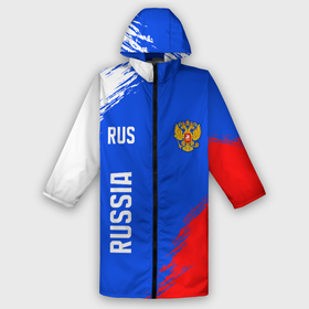 Мужской дождевик 3D с принтом Триколор и герб России ,  |  | 