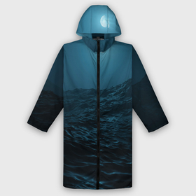 Мужской дождевик 3D с принтом Ночное море в Курске,  |  | Тематика изображения на принте: 