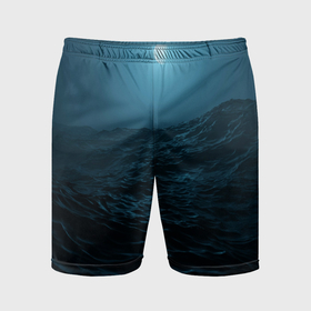 Мужские шорты спортивные с принтом Ночное море в Белгороде,  |  | 