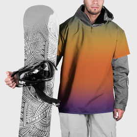 Накидка на куртку 3D с принтом Градиент цвета заката в Курске, 100% полиэстер |  | 