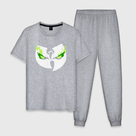 Мужская пижама хлопок с принтом Wu Tang eyes в Курске, 100% хлопок | брюки и футболка прямого кроя, без карманов, на брюках мягкая резинка на поясе и по низу штанин
 | 