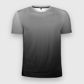 Мужская футболка 3D Slim с принтом От серого к черному оттенки серого в Белгороде, 100% полиэстер с улучшенными характеристиками | приталенный силуэт, круглая горловина, широкие плечи, сужается к линии бедра | 