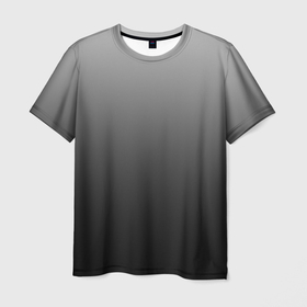 Мужская футболка 3D с принтом От серого к черному оттенки серого в Санкт-Петербурге, 100% полиэфир | прямой крой, круглый вырез горловины, длина до линии бедер | 