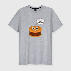 Мужская футболка хлопок Slim с принтом Fat burger , 92% хлопок, 8% лайкра | приталенный силуэт, круглый вырез ворота, длина до линии бедра, короткий рукав | 