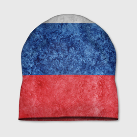 Шапка 3D с принтом Флаг России разноцветный в Екатеринбурге, 100% полиэстер | универсальный размер, печать по всей поверхности изделия | Тематика изображения на принте: 