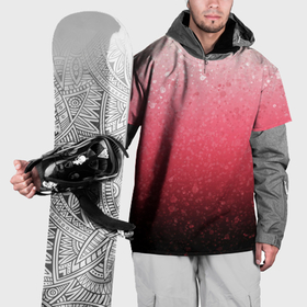 Накидка на куртку 3D с принтом Градиент розово чёрный брызги в Екатеринбурге, 100% полиэстер |  | Тематика изображения на принте: 