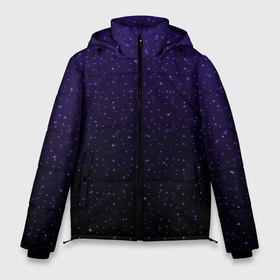 Мужская зимняя куртка 3D с принтом Градиент ночной фиолетово чёрный в Екатеринбурге, верх — 100% полиэстер; подкладка — 100% полиэстер; утеплитель — 100% полиэстер | длина ниже бедра, свободный силуэт Оверсайз. Есть воротник-стойка, отстегивающийся капюшон и ветрозащитная планка. 

Боковые карманы с листочкой на кнопках и внутренний карман на молнии. | Тематика изображения на принте: 