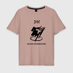 Мужская футболка хлопок Oversize с принтом Depeche Mode   black celebration box в Белгороде, 100% хлопок | свободный крой, круглый ворот, “спинка” длиннее передней части | Тематика изображения на принте: 