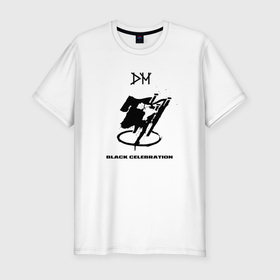 Мужская футболка хлопок Slim с принтом Depeche Mode   black celebration box в Екатеринбурге, 92% хлопок, 8% лайкра | приталенный силуэт, круглый вырез ворота, длина до линии бедра, короткий рукав | 
