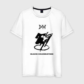 Мужская футболка хлопок с принтом Depeche Mode   black celebration box в Курске, 100% хлопок | прямой крой, круглый вырез горловины, длина до линии бедер, слегка спущенное плечо. | 