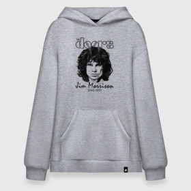 Худи SuperOversize хлопок с принтом The Doors Jim Morrison в Кировске, 70% хлопок, 30% полиэстер, мягкий начес внутри | карман-кенгуру, эластичная резинка на манжетах и по нижней кромке, двухслойный капюшон
 | 