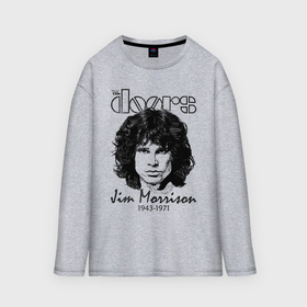 Мужской лонгслив oversize хлопок с принтом The Doors Jim Morrison в Белгороде,  |  | 