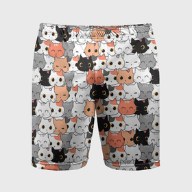 Мужские шорты спортивные с принтом Cats pattern в Петрозаводске,  |  | 