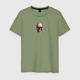 Мужская футболка хлопок с принтом Скелетрон в Санкт-Петербурге, 100% хлопок | прямой крой, круглый вырез горловины, длина до линии бедер, слегка спущенное плечо. | 