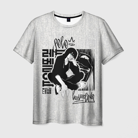 Мужская футболка 3D с принтом Solo leveling street black в Курске, 100% полиэфир | прямой крой, круглый вырез горловины, длина до линии бедер | Тематика изображения на принте: 
