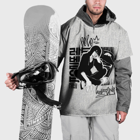 Накидка на куртку 3D с принтом Solo leveling street black в Курске, 100% полиэстер |  | 