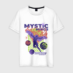 Мужская футболка хлопок с принтом Mystic minds в Кировске, 100% хлопок | прямой крой, круглый вырез горловины, длина до линии бедер, слегка спущенное плечо. | 