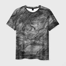 Мужская футболка 3D с принтом Текстура древесины в Белгороде, 100% полиэфир | прямой крой, круглый вырез горловины, длина до линии бедер | 