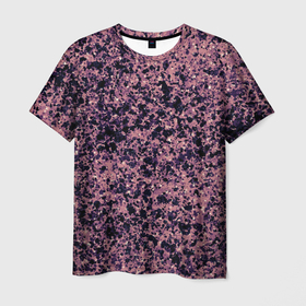 Мужская футболка 3D с принтом Абстрактный брызги сине розовый в Белгороде, 100% полиэфир | прямой крой, круглый вырез горловины, длина до линии бедер | Тематика изображения на принте: 