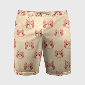 Мужские шорты спортивные с принтом Рыжие котята ,  |  | Тематика изображения на принте: 