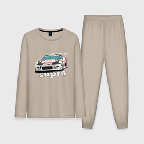 Мужская пижама с лонгсливом хлопок с принтом Toyota Supra Castrol 36 ,  |  | 