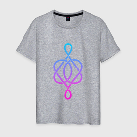 Мужская футболка хлопок с принтом Кельтский фиолетовый узор в Белгороде, 100% хлопок | прямой крой, круглый вырез горловины, длина до линии бедер, слегка спущенное плечо. | 