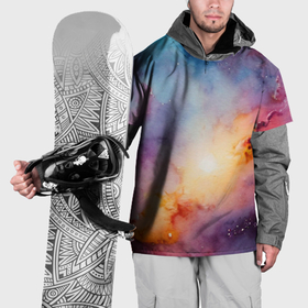 Накидка на куртку 3D с принтом Расползается космос , 100% полиэстер |  | 