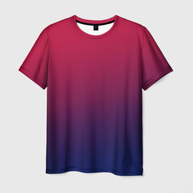 Мужская футболка 3D с принтом Gradient red blue в Кировске, 100% полиэфир | прямой крой, круглый вырез горловины, длина до линии бедер | 