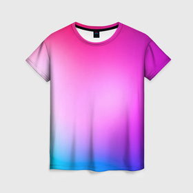 Женская футболка 3D с принтом Colorful gradient в Петрозаводске, 100% полиэфир ( синтетическое хлопкоподобное полотно) | прямой крой, круглый вырез горловины, длина до линии бедер | 