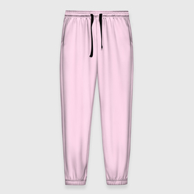 Мужские брюки 3D с принтом Однотонный светло розовый в Тюмени, 100% полиэстер | манжеты по низу, эластичный пояс регулируется шнурком, по бокам два кармана без застежек, внутренняя часть кармана из мелкой сетки | Тематика изображения на принте: 