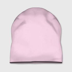 Шапка 3D с принтом Однотонный светло розовый в Тюмени, 100% полиэстер | универсальный размер, печать по всей поверхности изделия | 
