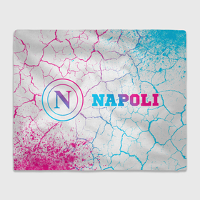 Плед 3D с принтом Napoli neon gradient style по горизонтали , 100% полиэстер | закругленные углы, все края обработаны. Ткань не мнется и не растягивается | 
