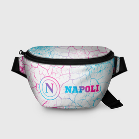 Поясная сумка 3D с принтом Napoli neon gradient style по горизонтали в Санкт-Петербурге, 100% полиэстер | плотная ткань, ремень с регулируемой длиной, внутри несколько карманов для мелочей, основное отделение и карман с обратной стороны сумки застегиваются на молнию | 