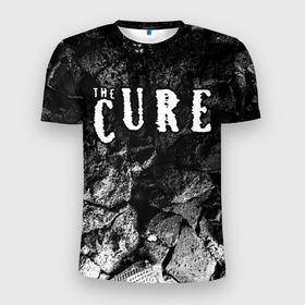 Мужская футболка 3D Slim с принтом The Cure black graphite в Белгороде, 100% полиэстер с улучшенными характеристиками | приталенный силуэт, круглая горловина, широкие плечи, сужается к линии бедра | 